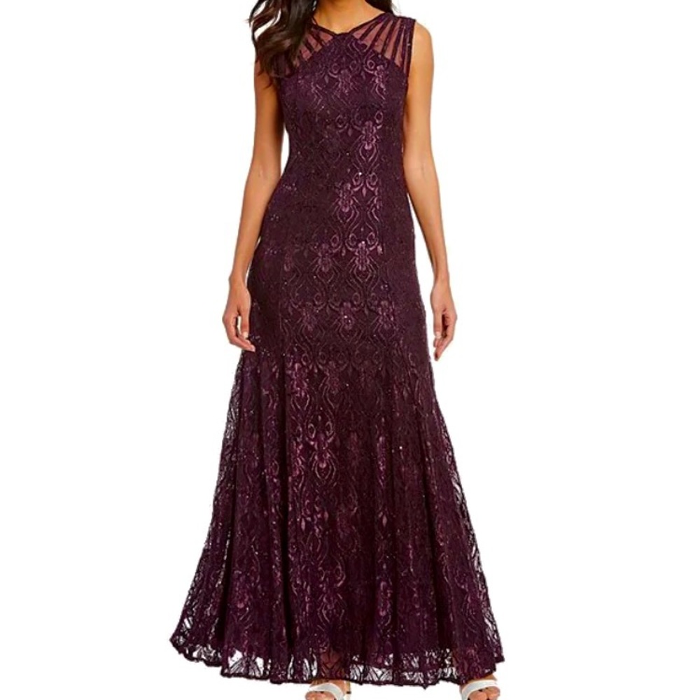 R&M Richard's Gown, size 12 Plum color NWT